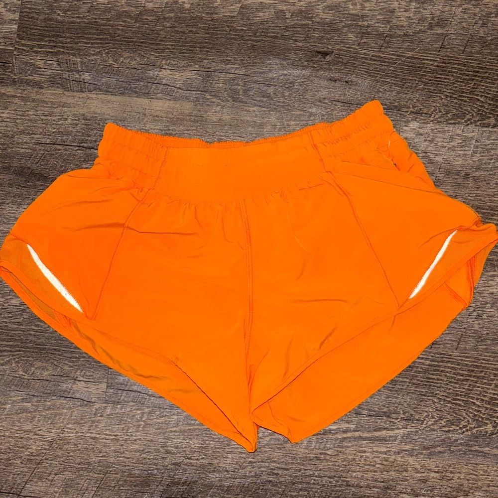 Lululemon Athletica Bright Orange Athletic Shorts